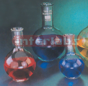 FLASKS, BOILING, ROUND BOTTOM, BOROSILICATE GLASS